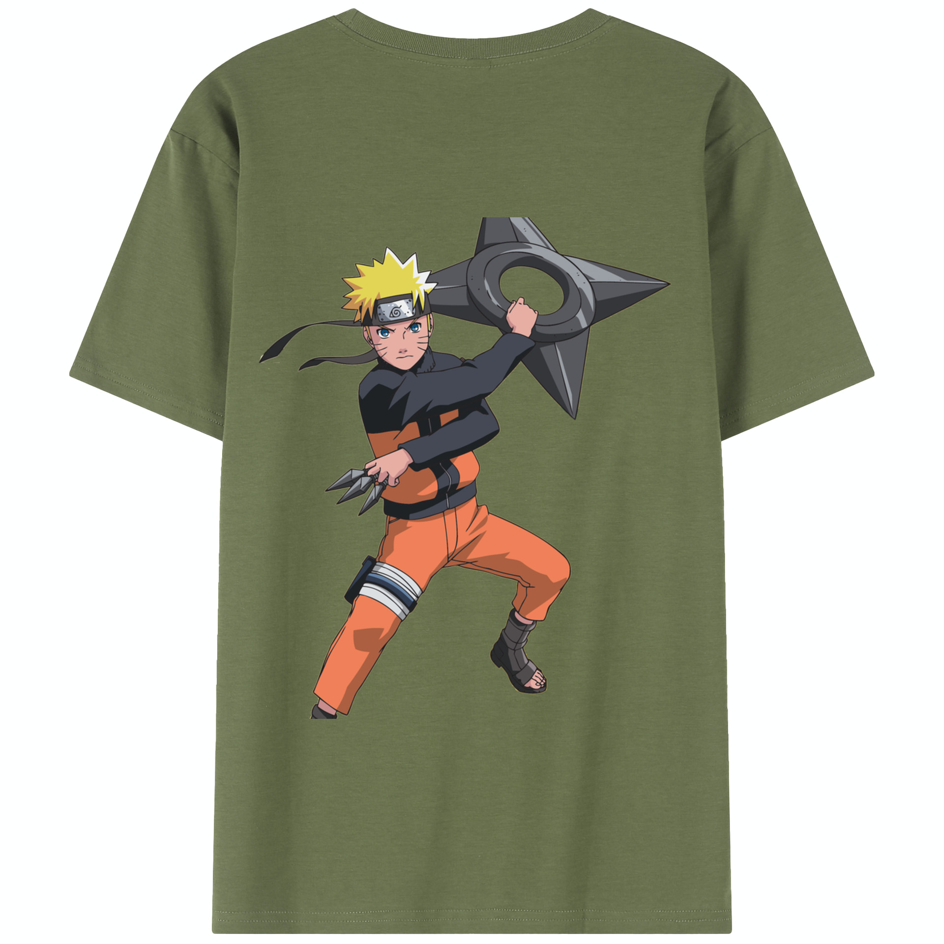 （画像用） NARUTO -ナルト- うずまき ナルト Uzumaki Naruto 綿100％半袖Tシャツ（背面プリント）